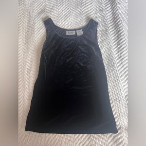 Black velvet tank top